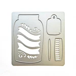 Canning Jar, Lid & Tag Lifestyle Crafts Cutting Die Country Mason Kitchen UM244. Fixed Price $6.80.