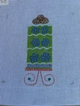Hp Needlepoint Canvas 18 Mesh - Chocolate Chip Cookie Cake On Stand. Fixed Price $35.00.