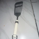 Pedrini Slotted Turner Black & White Plastic Stainless Steel Kitchen Utensil. Fixed Price $15.00.