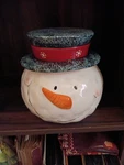 Vintage Lg Snowman Head Cookie Jar By Tii Collections 8X8X8. Fixed Price $10.99.
