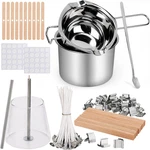 Double Boiler Pot Set, Stainless Steel Melting With Candle Wicks, Stickers,w. Fixed Price $41.16.