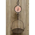 General Store Metal Weighing Scale Hanging Tray 22" Rusty Finish Primitive. Fixed Price $39.95.