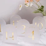 Uniqooo Frosted Arch Wedding Table Numbers 1-20, Gold Foil Printed 5X7 Acryli.... Fixed Price $58.88.