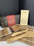 Sushi Making Kit, Delamu Bamboo Mat, Incl 2 Rolling Mats, 5 Chopstick Set. Fixed Price $20.25.