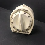 Vtg Kitchen Timer Robert Shaw Lux Minute Minder White Atomic Rocket Knob Works. Fixed Price $18.99.