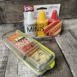 Joie Msc Set Of Three 1.68OZ Condiments Mini Squeeze Bottles And Snack The Go. Fixed Price $12.00.