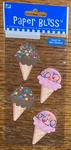 Paper Bliss Mini Package Scream You Ice Cones Scrapbook Stickers. Fixed Price $6.00.