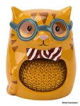 Smarty Cat Ceramic Scrubby Holder Boston Warehouse Designer Kitchen. Fixed Price $10.99.