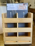 Threshold Utensil Holder Bamboo Flatware Cup Dish Drying Rack Silver Hardware. Fixed Price $17.99.