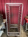 Stainless Steel Roll Oven Full Bakery Sheet Pan Rack On Hi Temp Wheels #7962. Fixed Price $299.99.