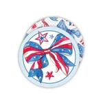 Rosanne Beck Collections Patriotic Bow With Stars Round Coaster 035-0290. Fixed Price $20.00.