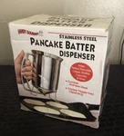 Handy Gourmet Brand, Stainless Steel Pancake Batter/mix Dispenser, Box. Fixed Price $9.50.