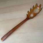 Vintage Robinson Ultratemp Pasta Server Measure Spoon Amber Brown Nylon Plastic. Fixed Price $16.00.