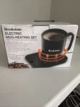 New In Box Brookstone Electric Mug Warmer And Set Keeps Coffee Tea Hot. Fixed Price $22.99.