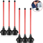 6 Pcs Toilet Plunger Bulk Heavy Duty Rubber Double Thrust Force Red 20.5X4 In. Fixed Price $56.31.