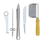 Norpro Garnishing Tool Set Of 5 Spiral/slice/curl/crinkle One-size, Silver. Fixed Price $25.99.