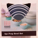 New Goodcook Sweet Creations 5PC Prep Bowl Set Blue S8. Fixed Price $10.11.
