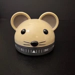 Kikkerland Mouse-shaped Kitchen Timer 60-MINUTE Countdown Beige & Gray Plastic F. Fixed Price $15.00.