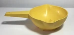 Vintage Tupperware Yellow Quart Colander Strainer #1200-3. Fixed Price $14.99.