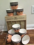 Hutzler Ice Cream Bowl Waffle Lot(s) Of 2 Large Melamine Dishwasher Safe Bpafree. Fixed Price $11.29.