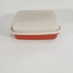 Tupperware #1294 Lg Marinade Meat Tenderizer Container Paprika Red. Fixed Price $11.99.
