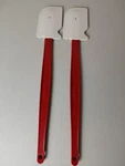 Rubbermaid Commercial 16.5" High Heat Spatula Set Of 2 Red Handles. Fixed Price $30.00.