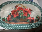 New Collections Etc. Poinsettia Braided Rug 30" X 20" (SU73). Fixed Price $17.99.