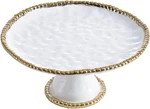 Elegant Golden Salerno Round Cake Stand For Stunning Displays. Fixed Price $133.99.