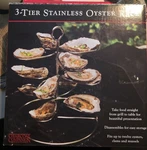 Charcoal Companion 3 - Tier Stainless Steel Bbq Oyster Rack *brand New*. Fixed Price $18.00.