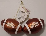 Maker's Holiday Ornament Football Glass Jo-ann Stores Set Of 2. Fixed Price $20.00.