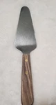 Halco Stainless Steel Pie Server, Dessert Scoop, Wedge, Wooden Handle, Japan. Fixed Price $7.99.
