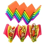 Aichoof Colorful Taco Holder Stands Set 6 - Premium Large Tray. Fixed Price $15.49.