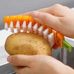 1 Pc Flexible Fruit Vegetable Cleaning Brush Soft Kitchen Scrubber. Fixed Price $10.49.