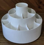 Pampered Chef Tool Turn About White Carousel Utensil Holder Caddy #2170. Fixed Price $24.99.