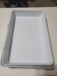 Pampered Chef 2605 Coating Trays Without Tool Set, White Plastic. Fixed Price $10.00.