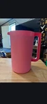 Tupperware 2 Qt Pink Plastic Pitcher W/ & Handle, Matte Solid Brand New. Fixed Price $43.57.