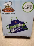 Curious Children's 11-PIECE Blue & Green Chef's Kit. Fixed Price $9.95.