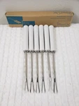 Y2K Pampered Chef Accessory Forks Fondue White Handle #1970 Nib Set Of 3. Fixed Price $16.00.