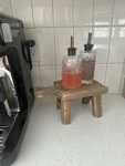 Creative Co-op Rectangle Wood Pedestal With Handle Small Brown Riser New. Fixed Price $10.45.