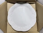 Lenox French Perle 10.5 White Pedestal Cake Plate - New In Box. Fixed Price $86.00.