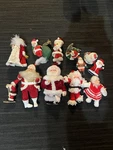 Vintage Santa Lot 14 Harold Gale, Dish Soap Bottle, Crochet, Annalee, Felt. Fixed Price $95.00.