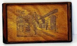 Vintage California Redwood Tray By Golden State Box Factory San Gabriel Fiesta. Fixed Price $12.00.