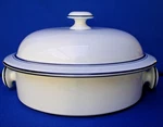 Vtg Dansk Bistro Christianshavn Blue 2 Qt Covered Dish Portugal 11" X 3'' W/lid. Fixed Price $38.45.