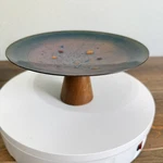Mid Century Modern Enamel On Copper Footed Plate Bowl Abstract Studio. Fixed Price $55.00.