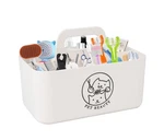 Minimalist White Dog Cat Grooming Supplies Organizer, Portable Caddy With 5 C.... Fixed Price $28.54.