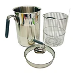 Kuhn Rikon 11 Cup Tall Narrow Pot With Straining Pour Spout & Basket New.. Fixed Price $19.49.