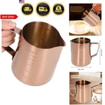 Coffee Frothing Cup Milk Pitcher 550ML Rose Gold Stainless Steel Barista Tool. Fixed Price $38.28.