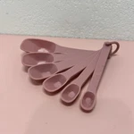 Vintage 6-PIECE Set Pink Rubbermaid Measuring Spoon 1/8 Tsp To Tbs. Fixed Price $9.99.
