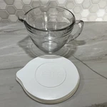 Pampered Chef 4 Cup 1 Qt. Quart Glass Measuring Mixing Batter Bowl Handle Lid. Fixed Price $19.97.