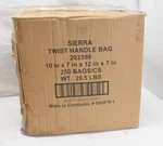 Sierra Brown Paper Shopping Bags Twist Handle Eco-friendly 250 Pack 003978-1. Fixed Price $69.99.